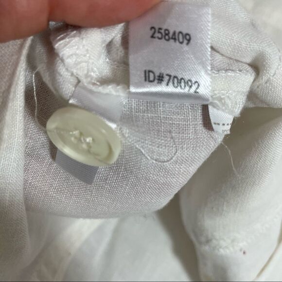 Loft Size small White 100% linen Safari Military Jacket White - Picture 5 of 12